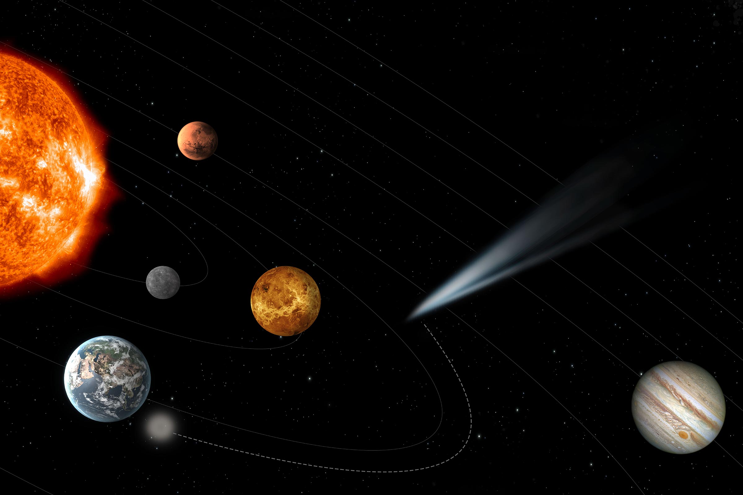 ดาวหางหายากที่มีอายุมากกว่าดวงอาทิตย์ที่ยานอวกาศ Mars Orbiters เห็น
